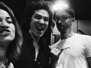 Indie pop artist, musician Anastasia Ledovskaya with her band
