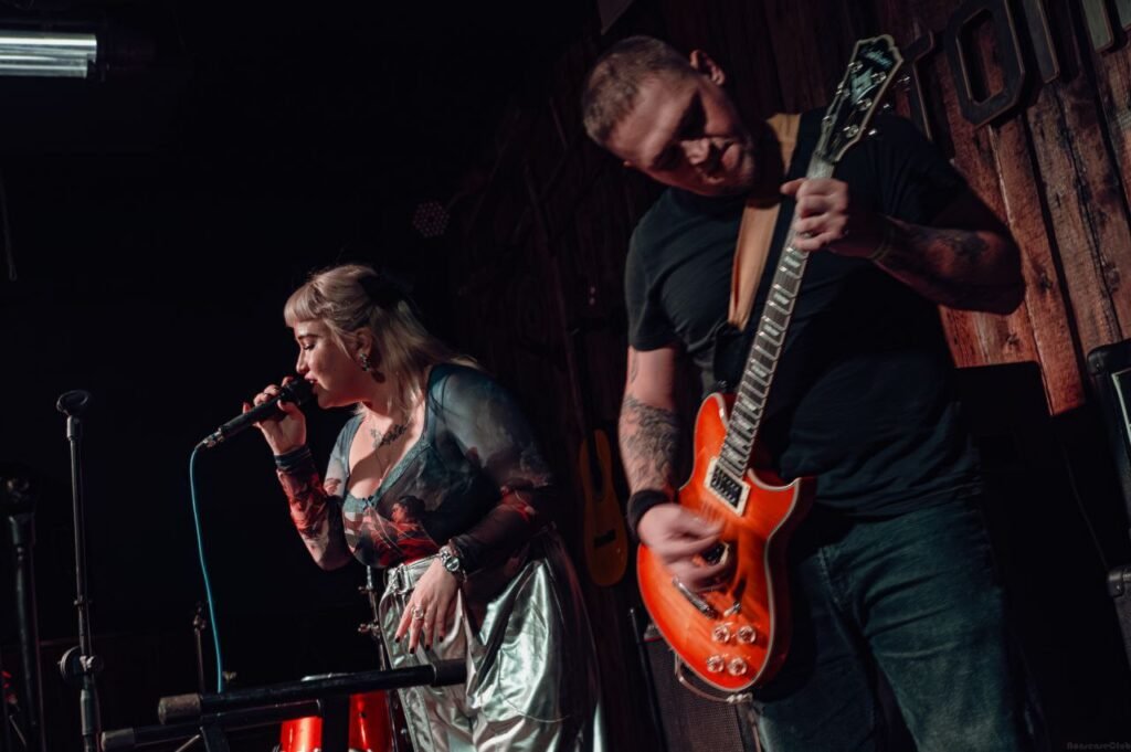 Indie pop artist, musician Anastasia Ledovskaya performing at the "Атмосферика vol. 3" music festival