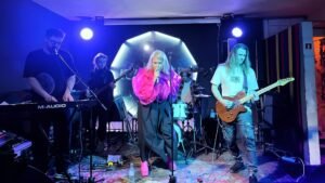 Indie pop artist, musician Anastasia Ledovskaya performing at CLUBCLUB